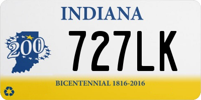 IN license plate 727LK