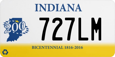 IN license plate 727LM