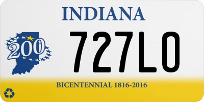 IN license plate 727LO