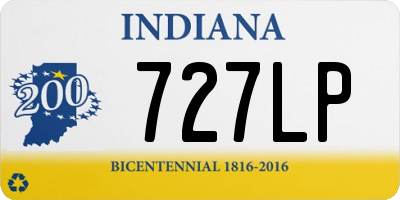 IN license plate 727LP