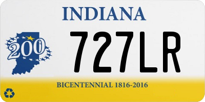 IN license plate 727LR