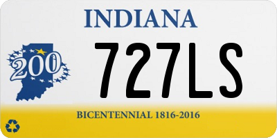 IN license plate 727LS