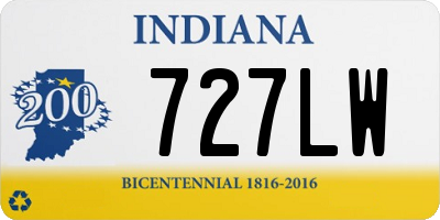 IN license plate 727LW