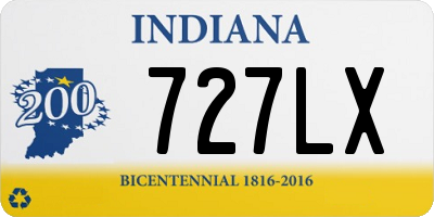 IN license plate 727LX