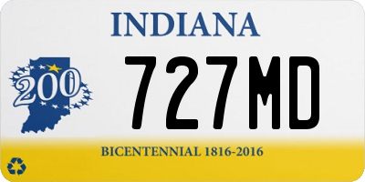 IN license plate 727MD