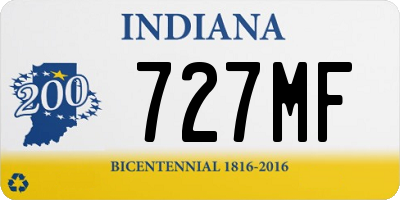 IN license plate 727MF