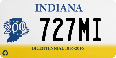 IN license plate 727MI