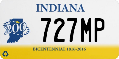 IN license plate 727MP