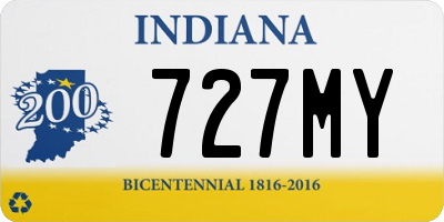 IN license plate 727MY