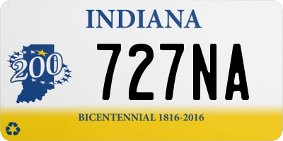 IN license plate 727NA