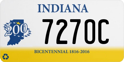 IN license plate 727OC