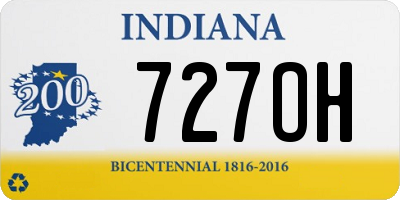 IN license plate 727OH