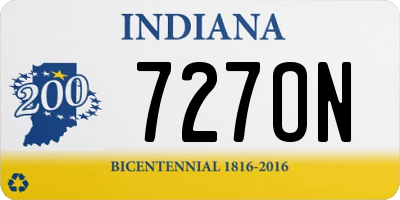 IN license plate 727ON