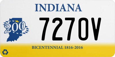 IN license plate 727OV