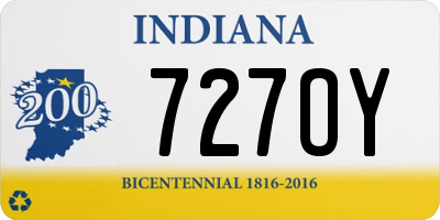 IN license plate 727OY