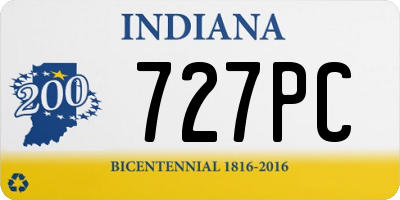 IN license plate 727PC