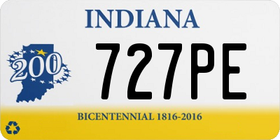 IN license plate 727PE