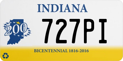IN license plate 727PI