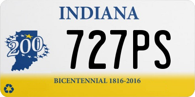IN license plate 727PS