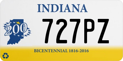 IN license plate 727PZ