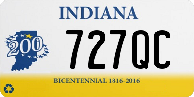 IN license plate 727QC