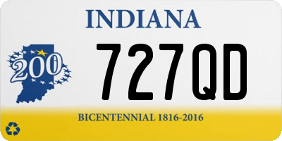 IN license plate 727QD