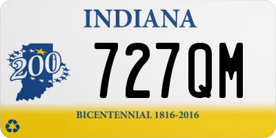 IN license plate 727QM