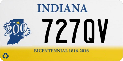 IN license plate 727QV