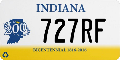 IN license plate 727RF