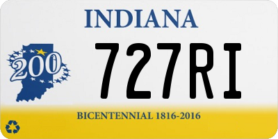 IN license plate 727RI