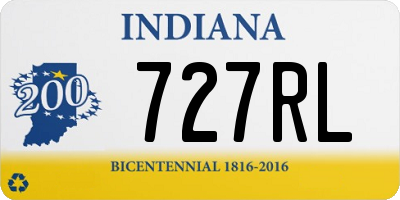 IN license plate 727RL