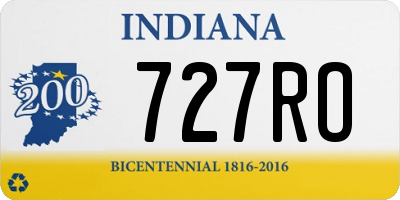 IN license plate 727RO
