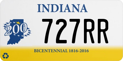 IN license plate 727RR