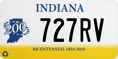 IN license plate 727RV