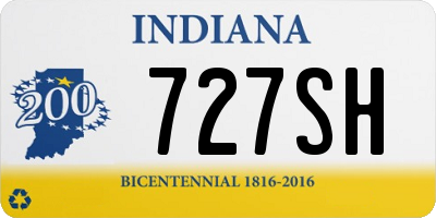 IN license plate 727SH