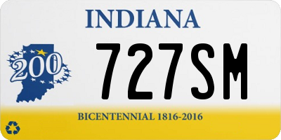 IN license plate 727SM