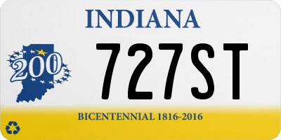 IN license plate 727ST