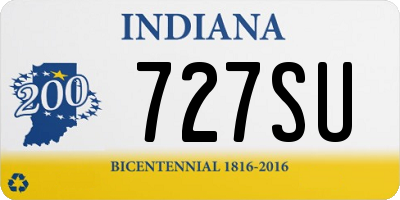 IN license plate 727SU