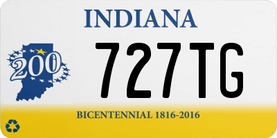 IN license plate 727TG