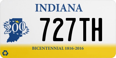 IN license plate 727TH