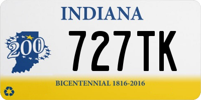 IN license plate 727TK