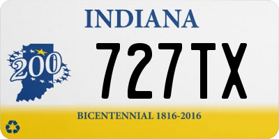 IN license plate 727TX