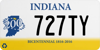 IN license plate 727TY