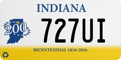 IN license plate 727UI