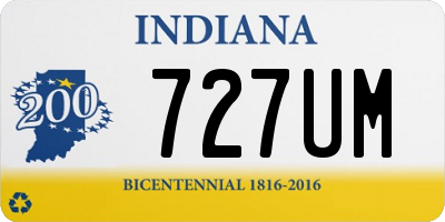 IN license plate 727UM