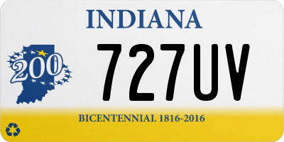 IN license plate 727UV