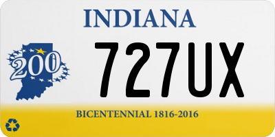 IN license plate 727UX