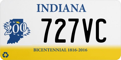 IN license plate 727VC