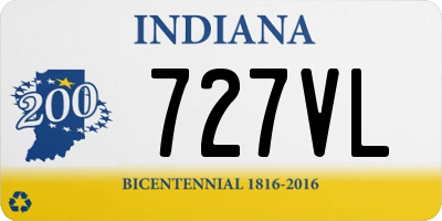 IN license plate 727VL