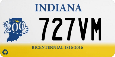 IN license plate 727VM